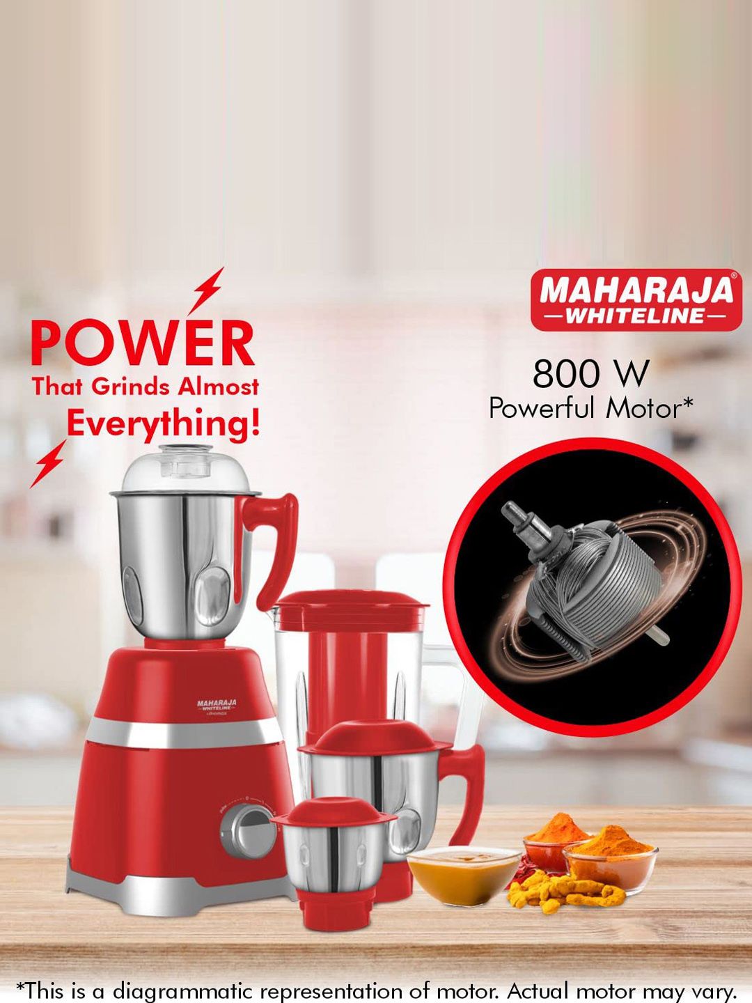 Buy MAHARAJA WHITELINE ULTRAMAX ELITE MX-222 Red 800W Juicer Mixer