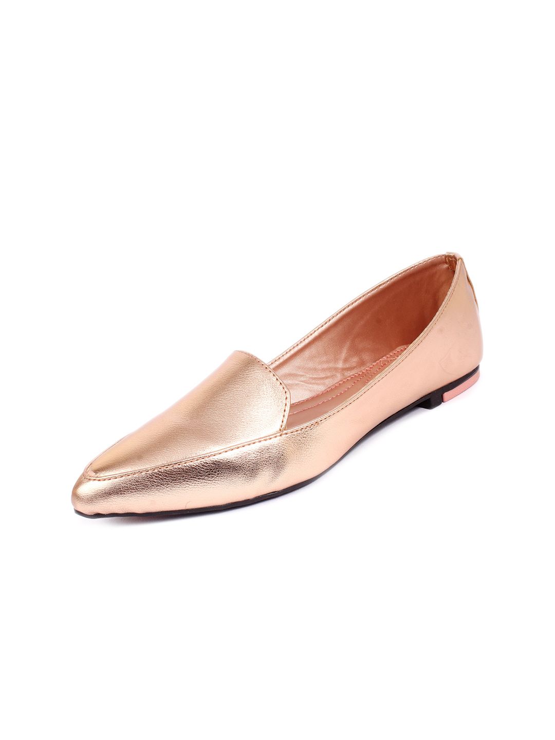 WZAYA Textured Pointed Toe Ballerinas