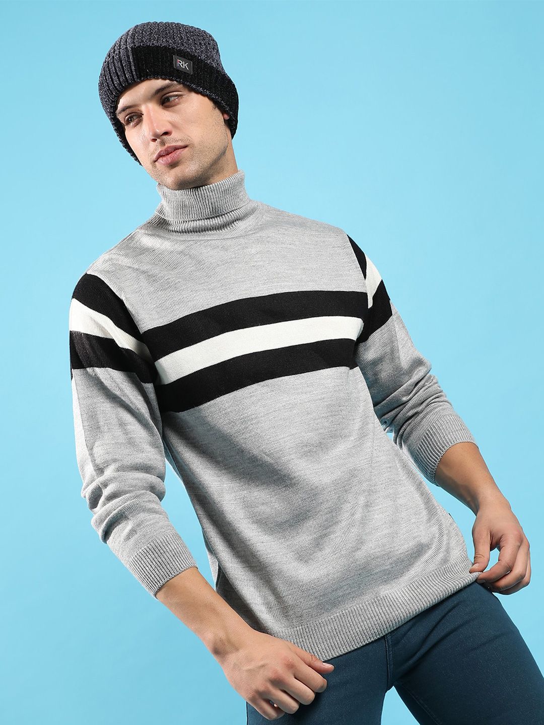 CAHOOT Campus Sutra Striped Woollen Pullover