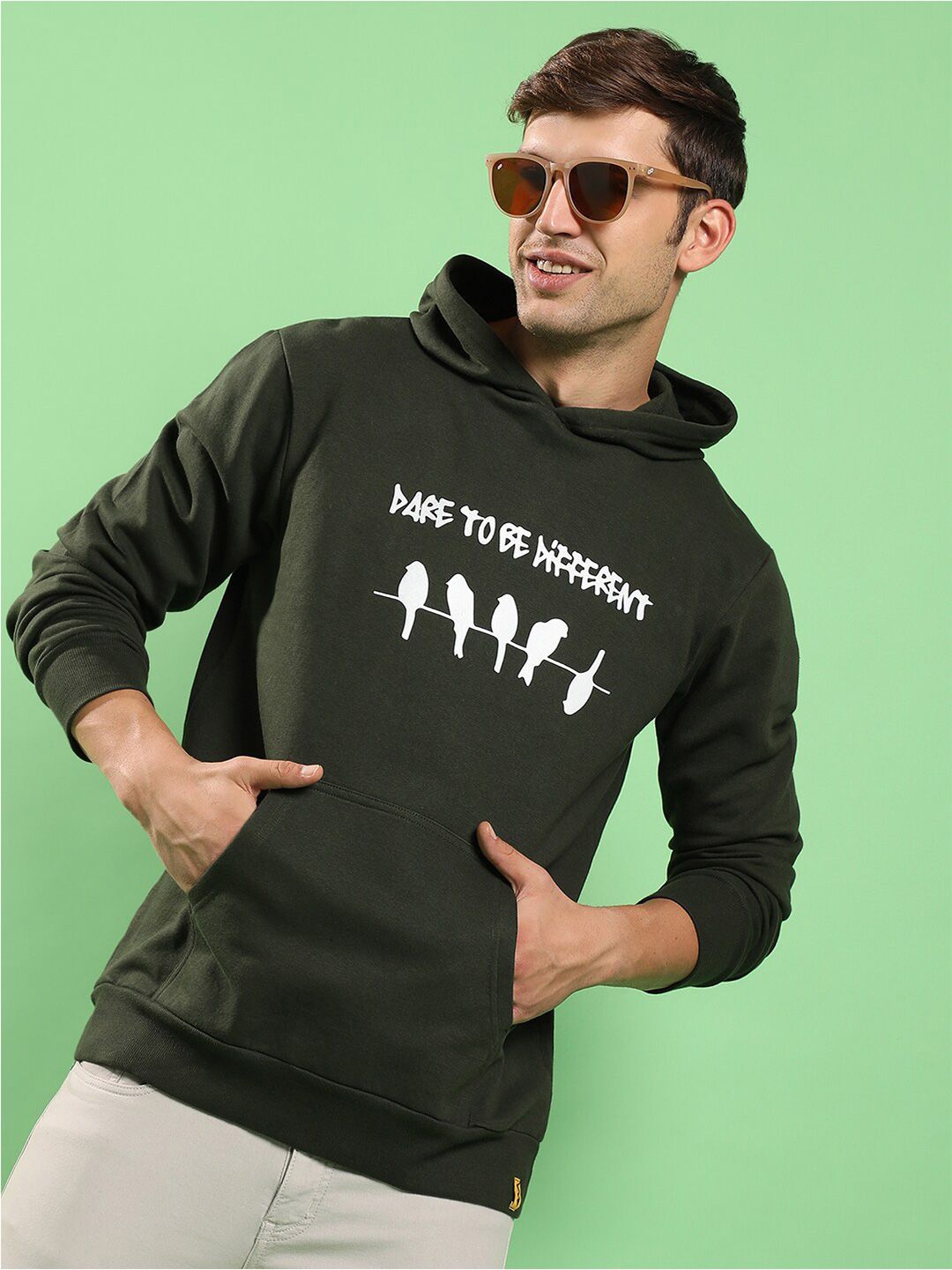 CAHOOT Printed Hooded Cotton Sweatshirt