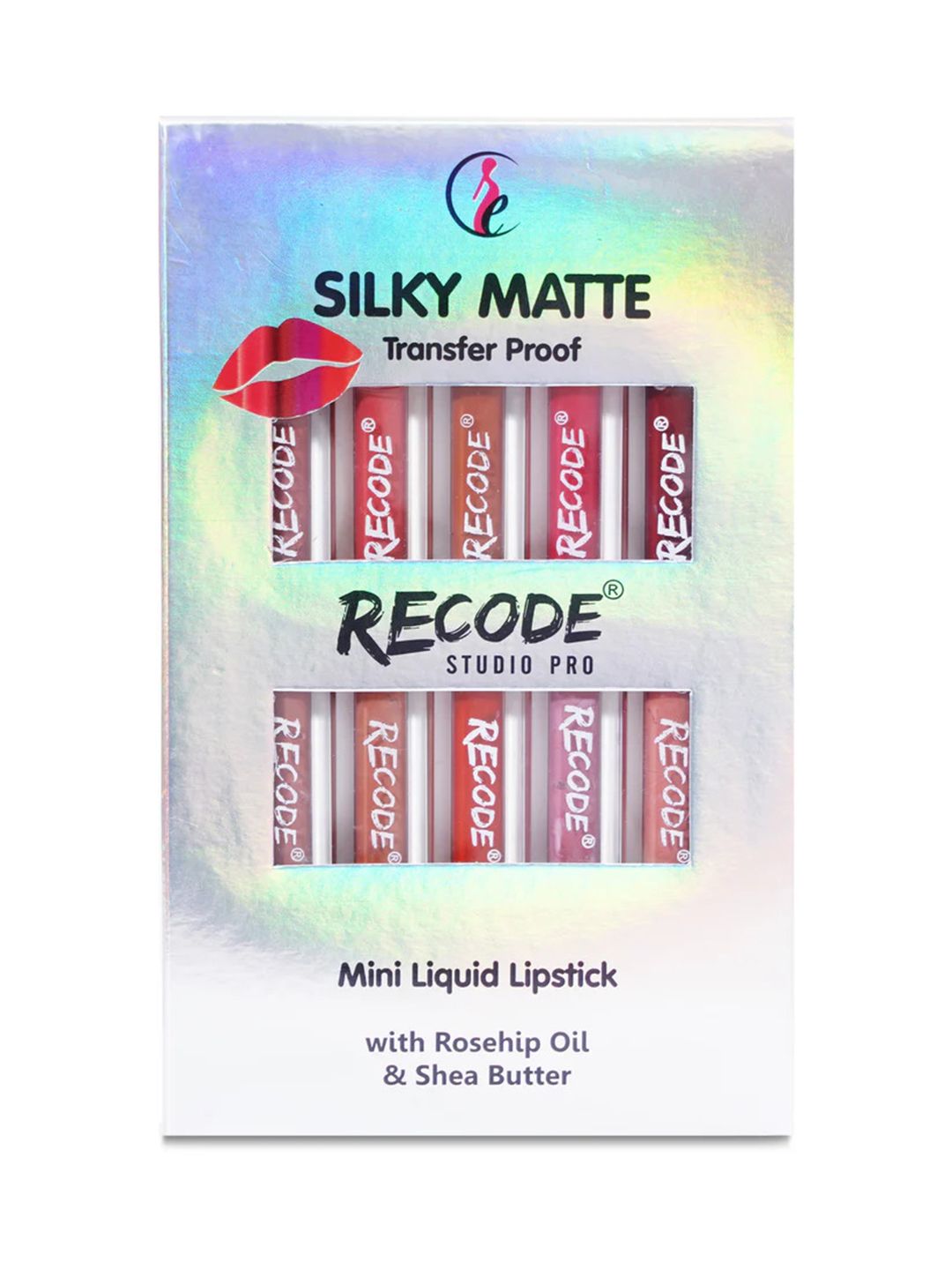 Recode Set Of 10 Silky Matte Transfer Proof Mini Liquid Lipstick 1.25 ml Each