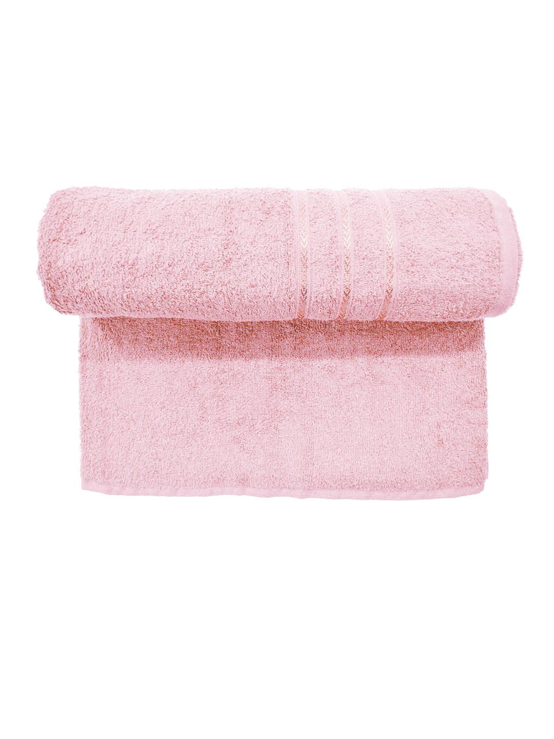 BOMBAY DYEING Flora Pink 400 GSM Pure Cotton Bath Towels