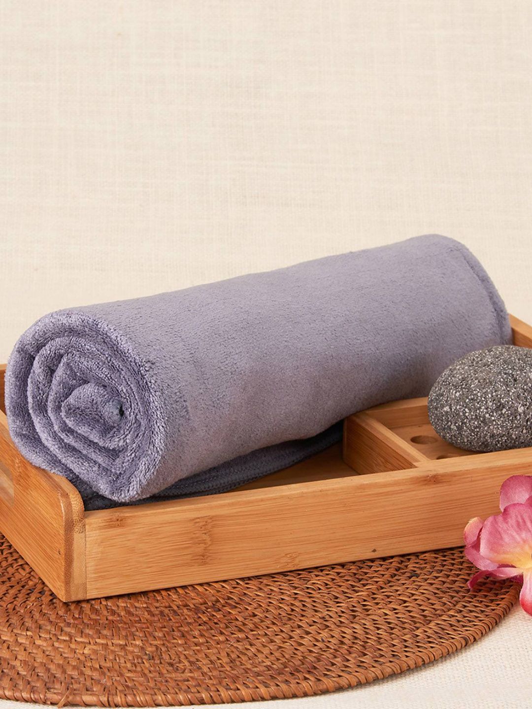 Black gold Grey 300 GSM Microfiber Quick Dry Bath Towel