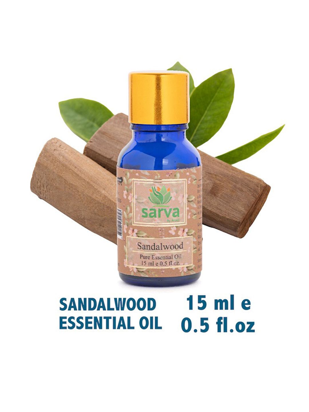 SARVA by Anadi Pure & Natural Undiluted Sandalwood Essential Oil For Hair Growth - 15ml