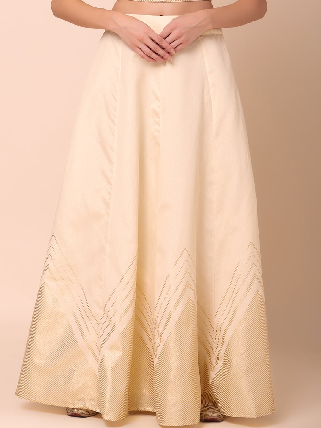 INDYA Foil Printed Lehenga Skirt Price in India