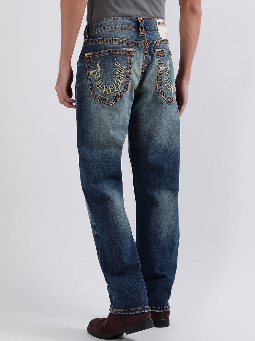 Buy True Religion Men Super T Bobby Oversize Fit Blue Mid Rise