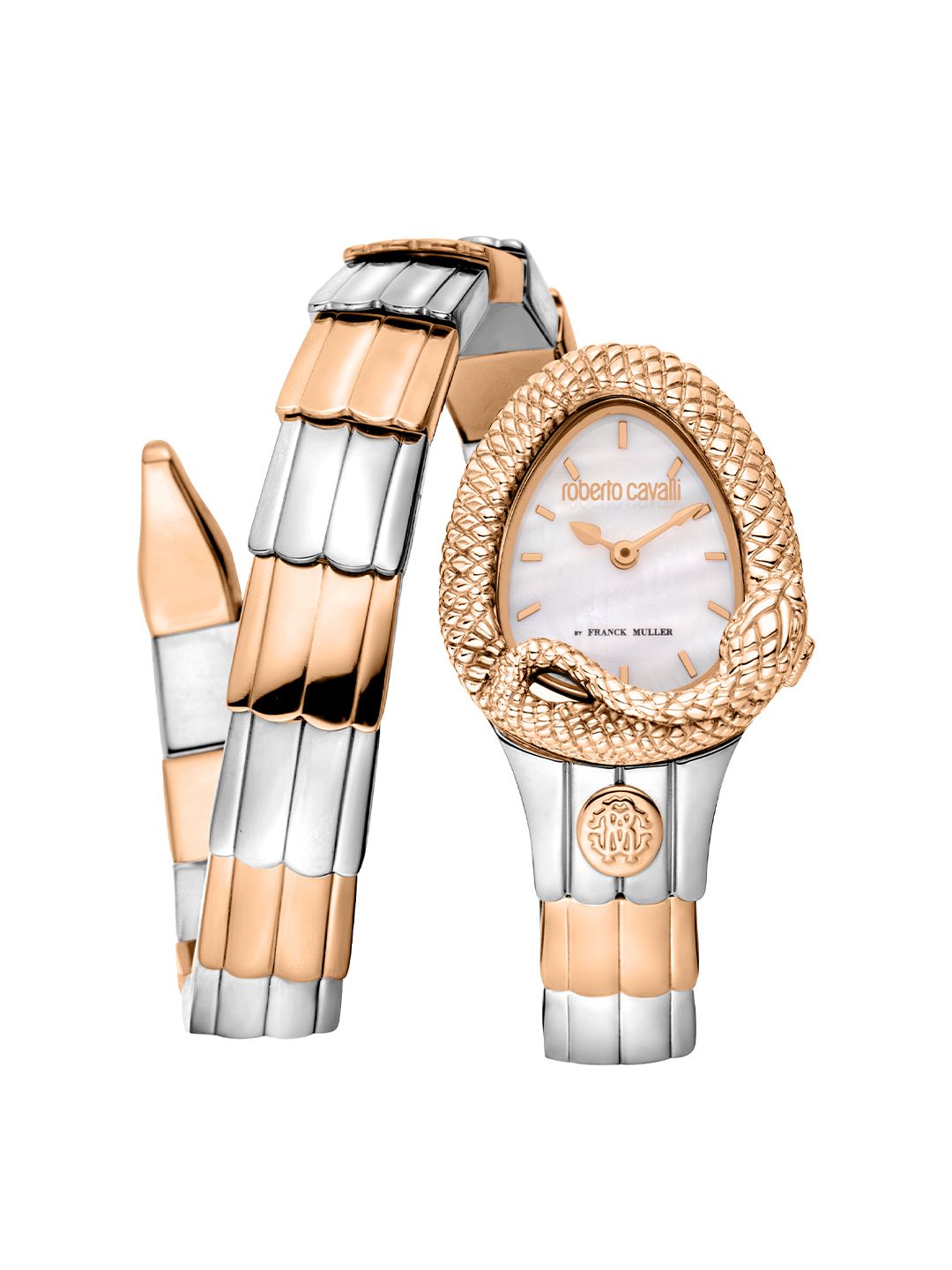Buy Roberto Cavalli by Franck Muller Women White Embellished Dial