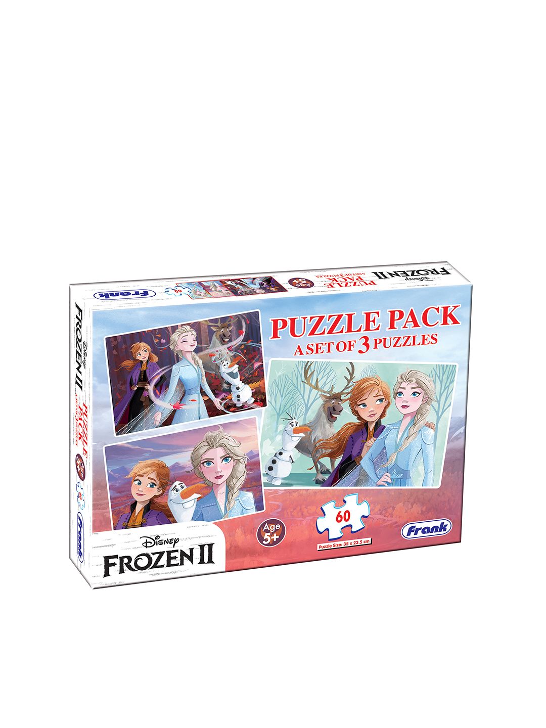 Frank A Set of 3 Frozen 2 Puzzles 60 Pieces Each - 5+Years