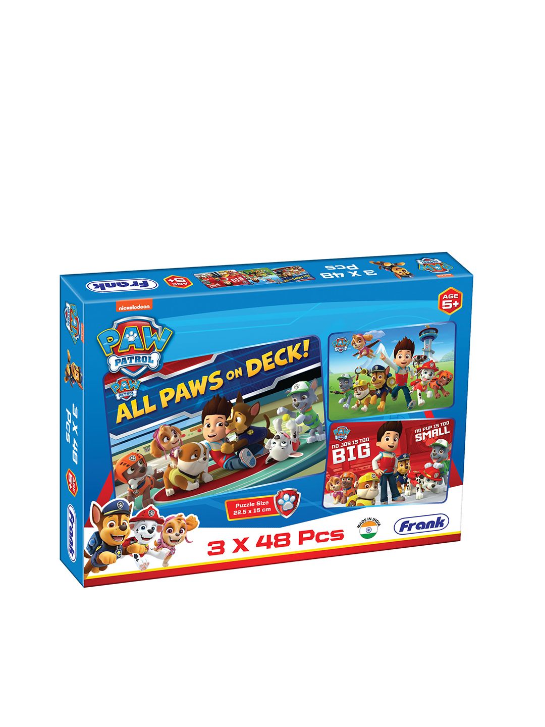 Frank Multicoloured 48 Pieces Paw Patrol 3 in 1 Puzzle