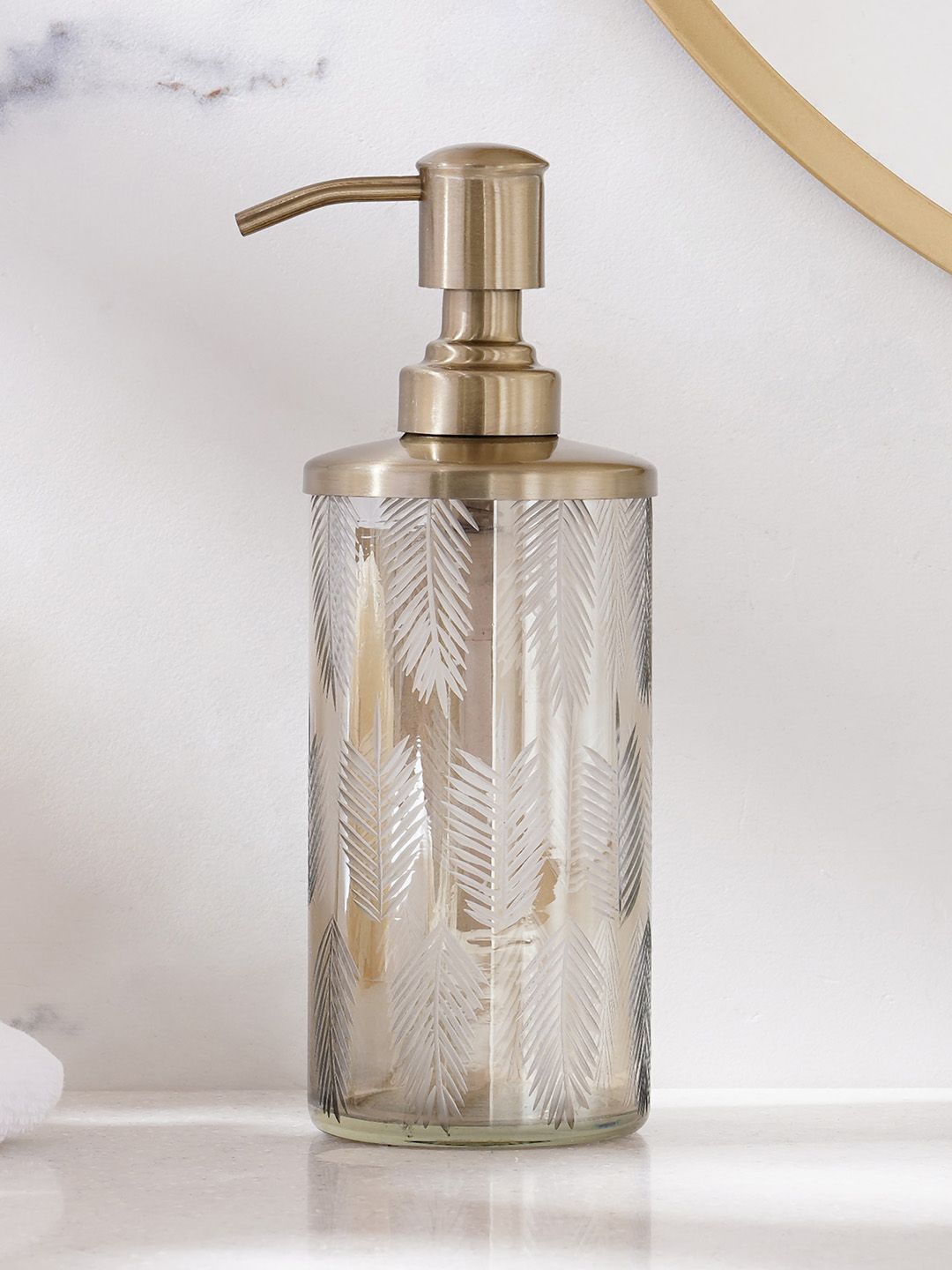 Home Centre Gold Toned Panama Gatun Soap Dispenser 250 ml