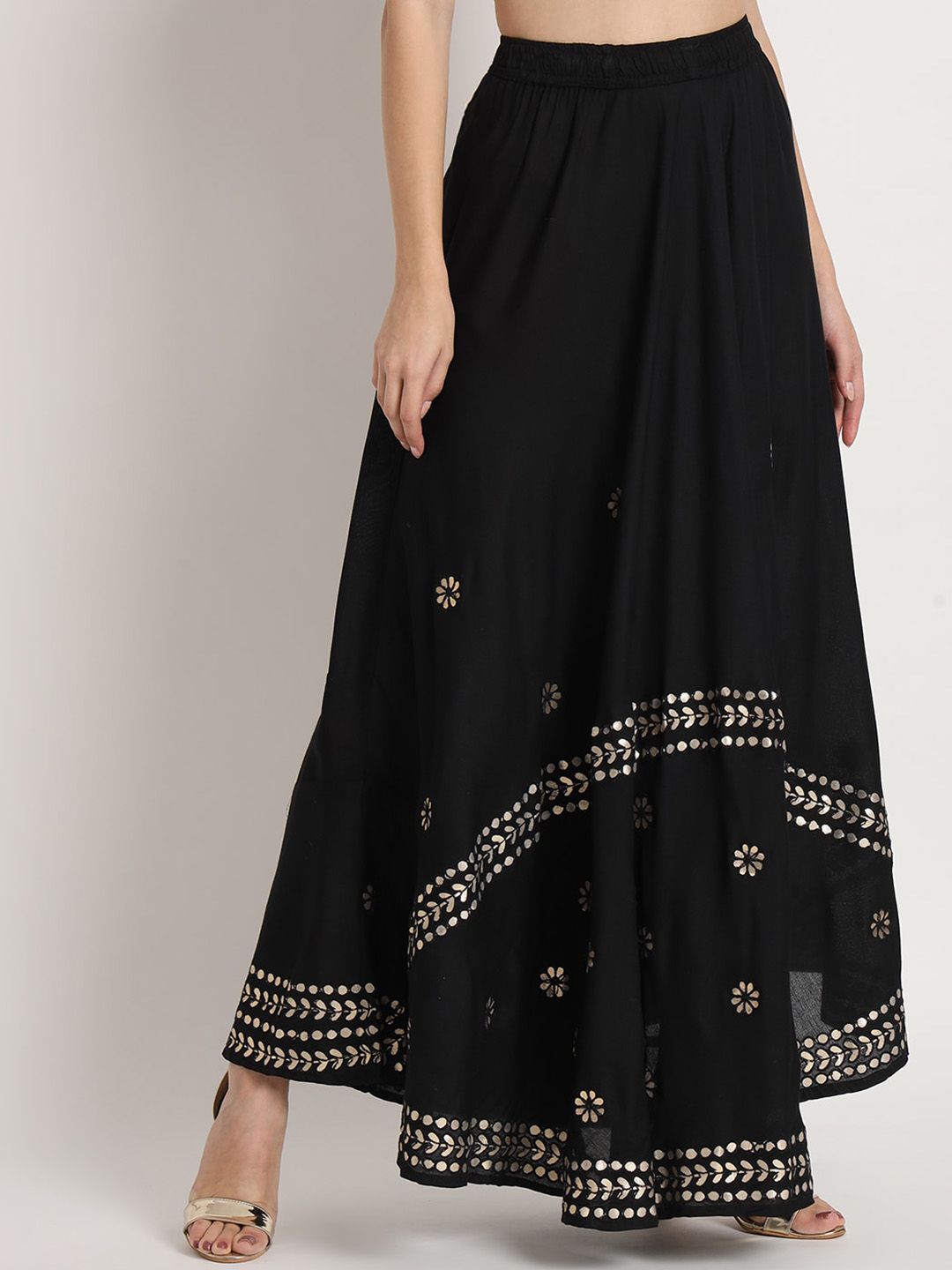 BCZ Style Embellished Flared Maxi Skirt Price in India