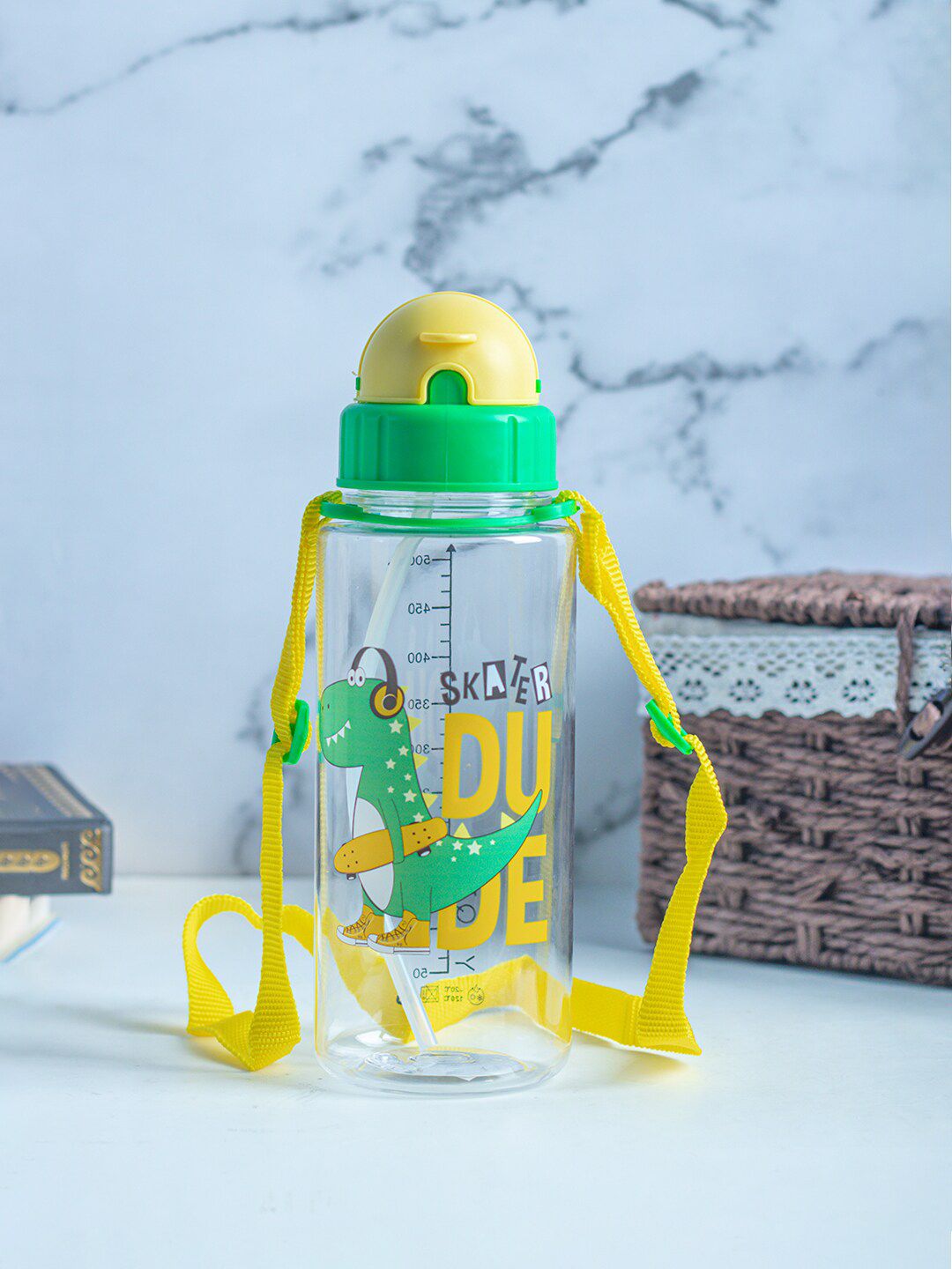 MARKET99 Green Conversational Plastic Spill Proof Sipper - 550ml