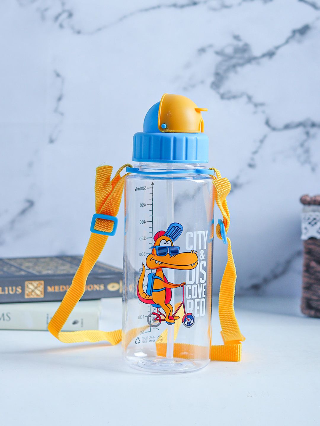 MARKET99 Blue Conversational Plastic Spill Proof Sipper - 500ml