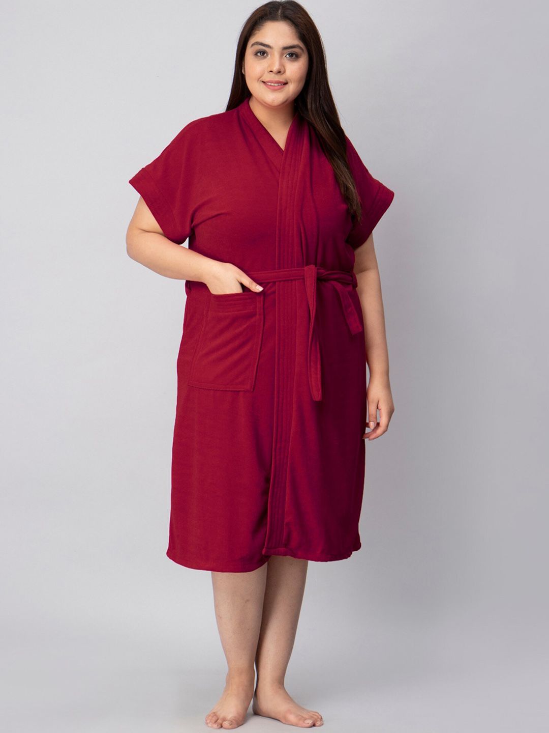 HotGown Plus Size Short Sleeved Bath Robe