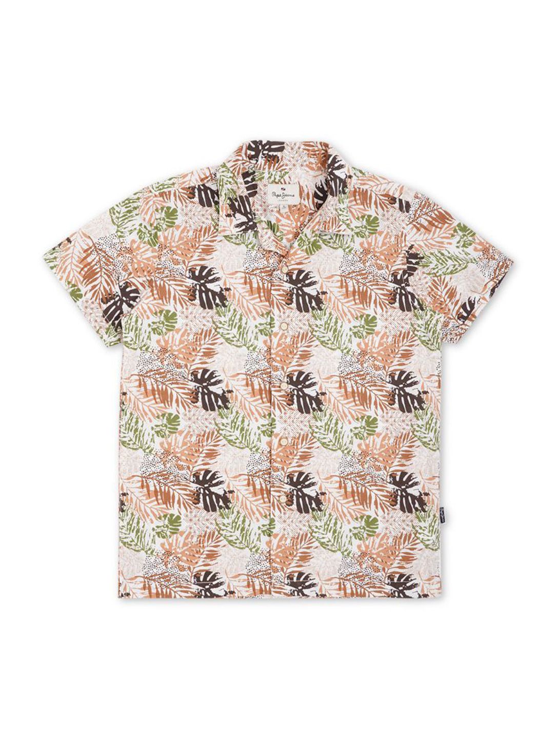 Pepe Jeans Boys Floral Printed Pure Cotton Casual Shirt