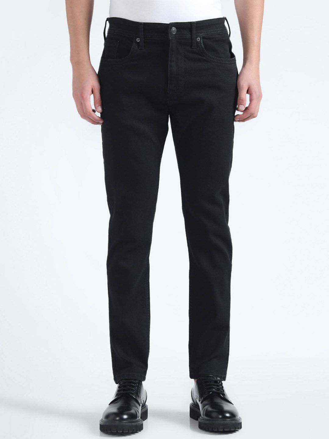 Flying Machine Men Tapered Fit Mid-Rise Stretchable Jeans