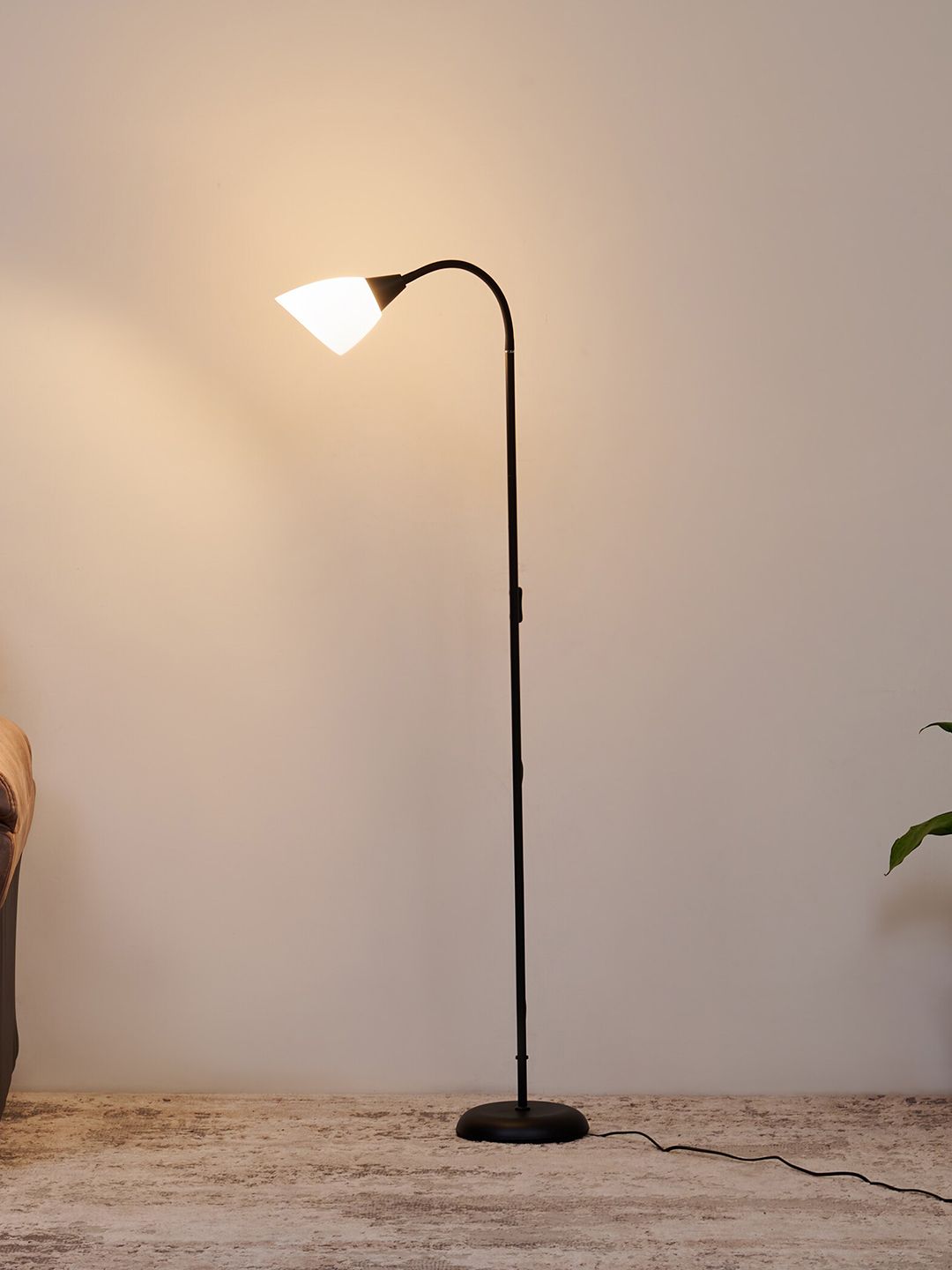 Buy Home Centre Tokyo Black Floor Lamp With Movable Shade - Floor