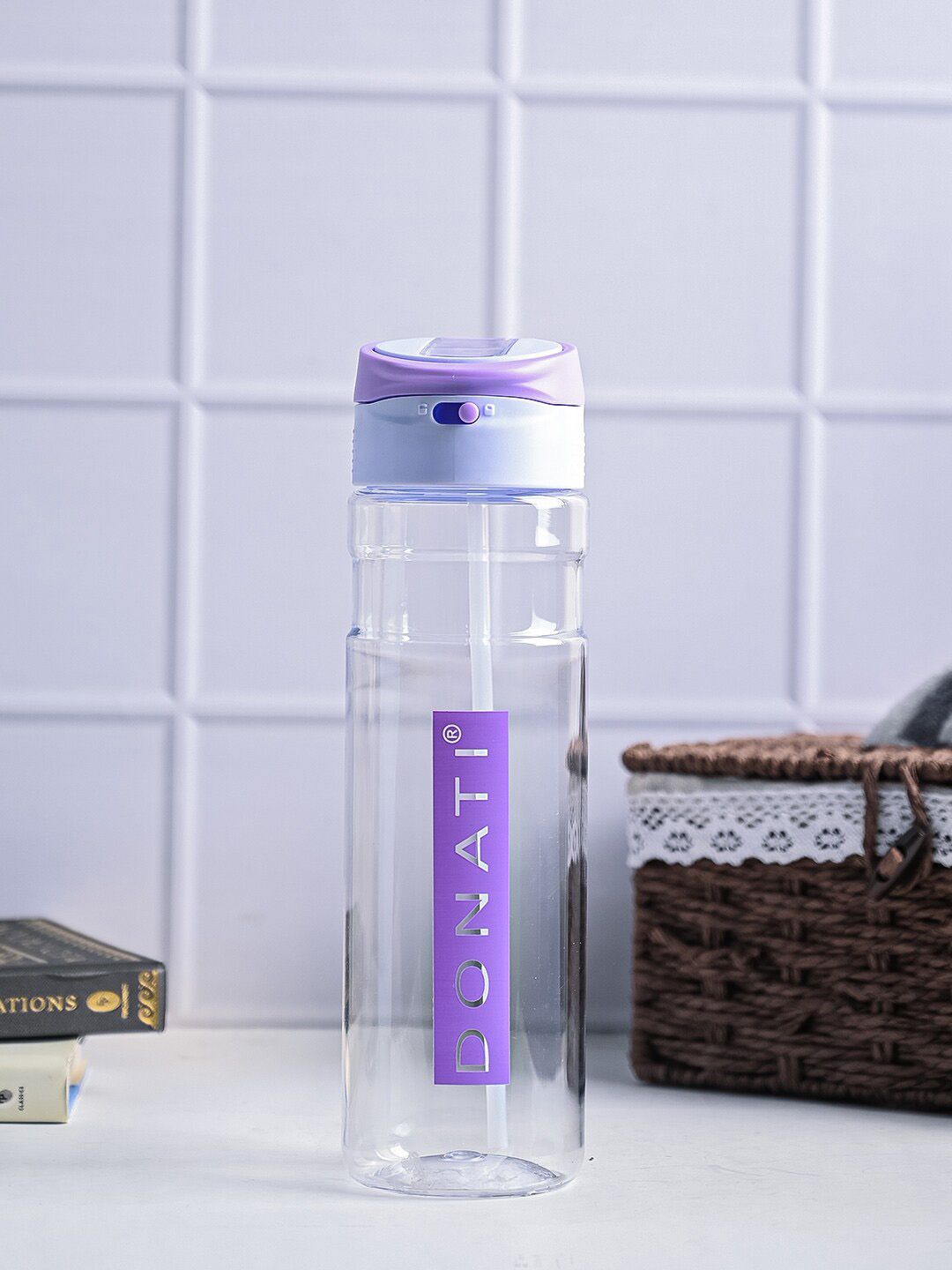 MARKET99 Blue Typography Plastic Spill Proof Sipper - 830ml