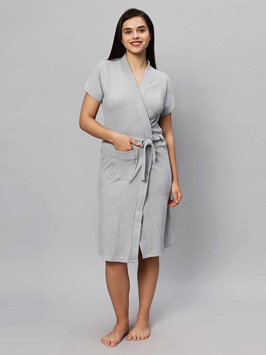 LacyLook Half Sleeved Quick-Dry Bath Robe