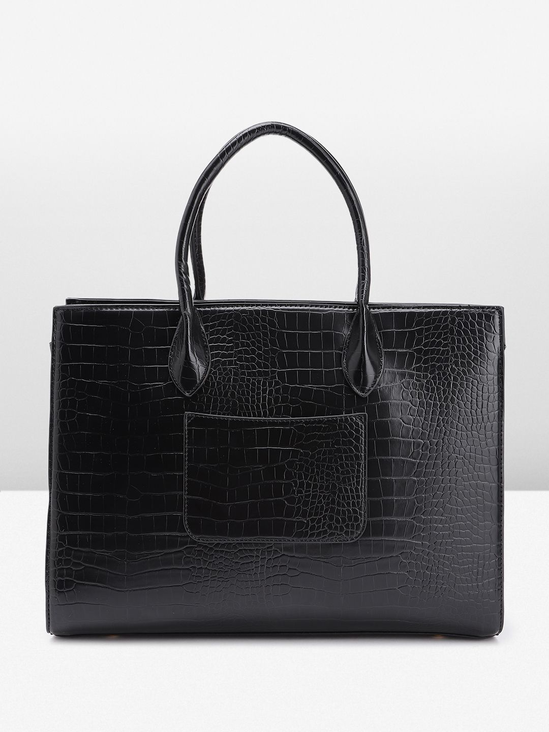 Buy Allen Solly Women Croc Textured Handheld Laptop Bag - Handbags