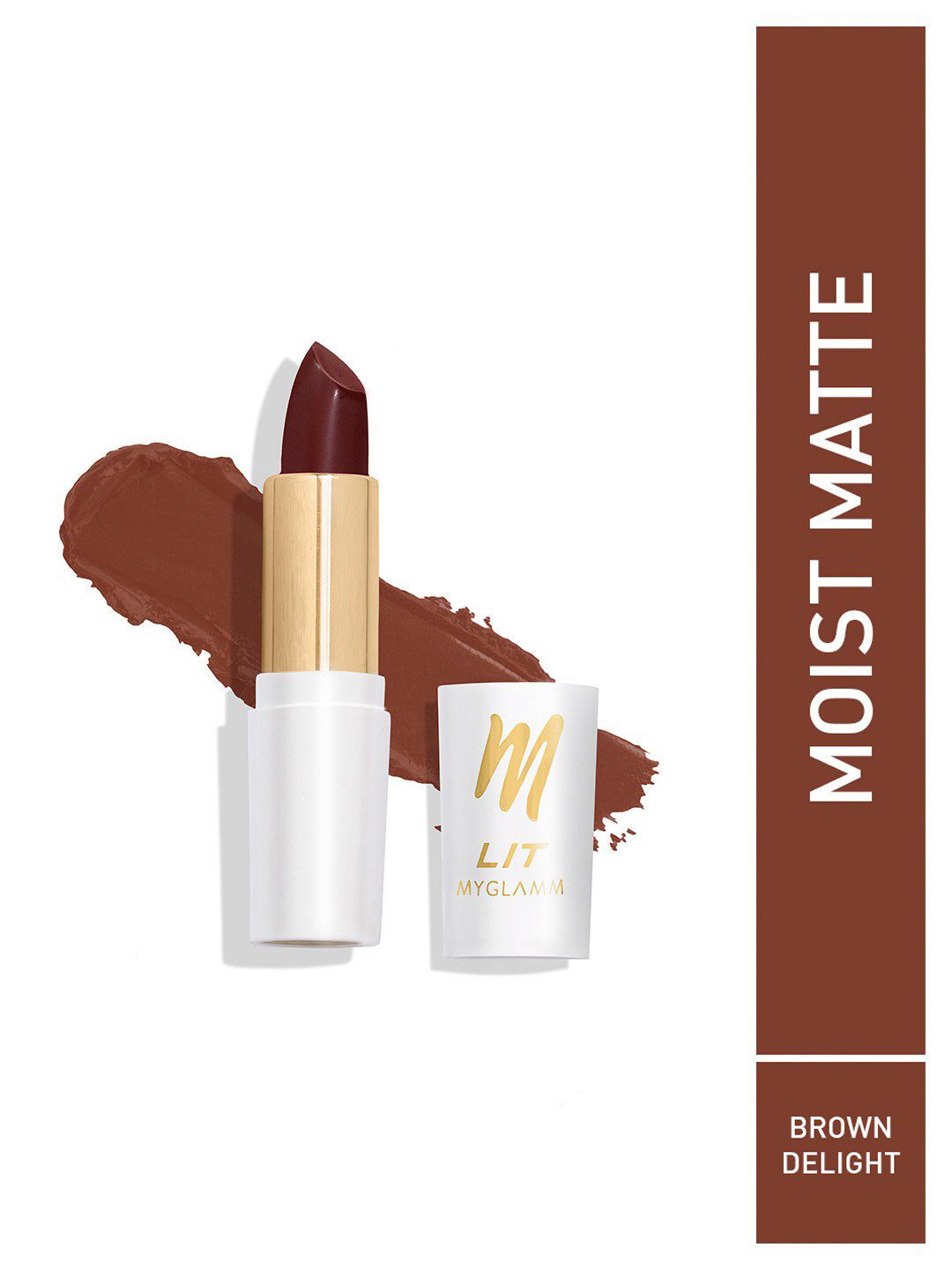 MyGlamm LIT Moist Lightweight & Hydrating Matte Lipstick - Brown Delight