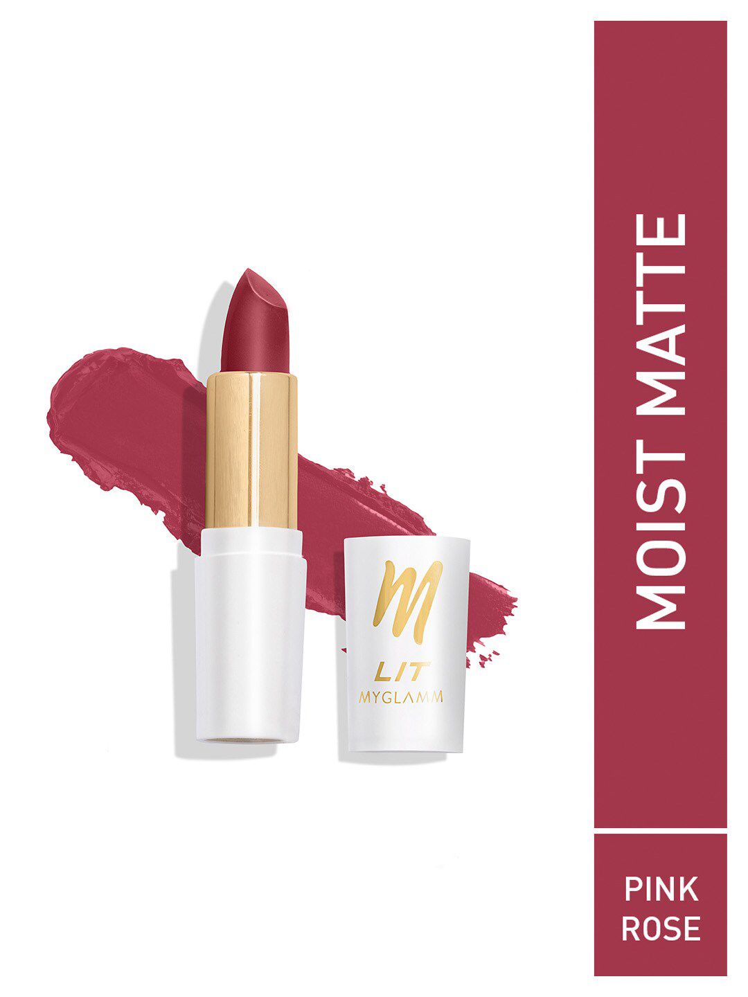MyGlamm LIT Moist Lightweight & Hydrating Matte Lipstick - Pink Rose