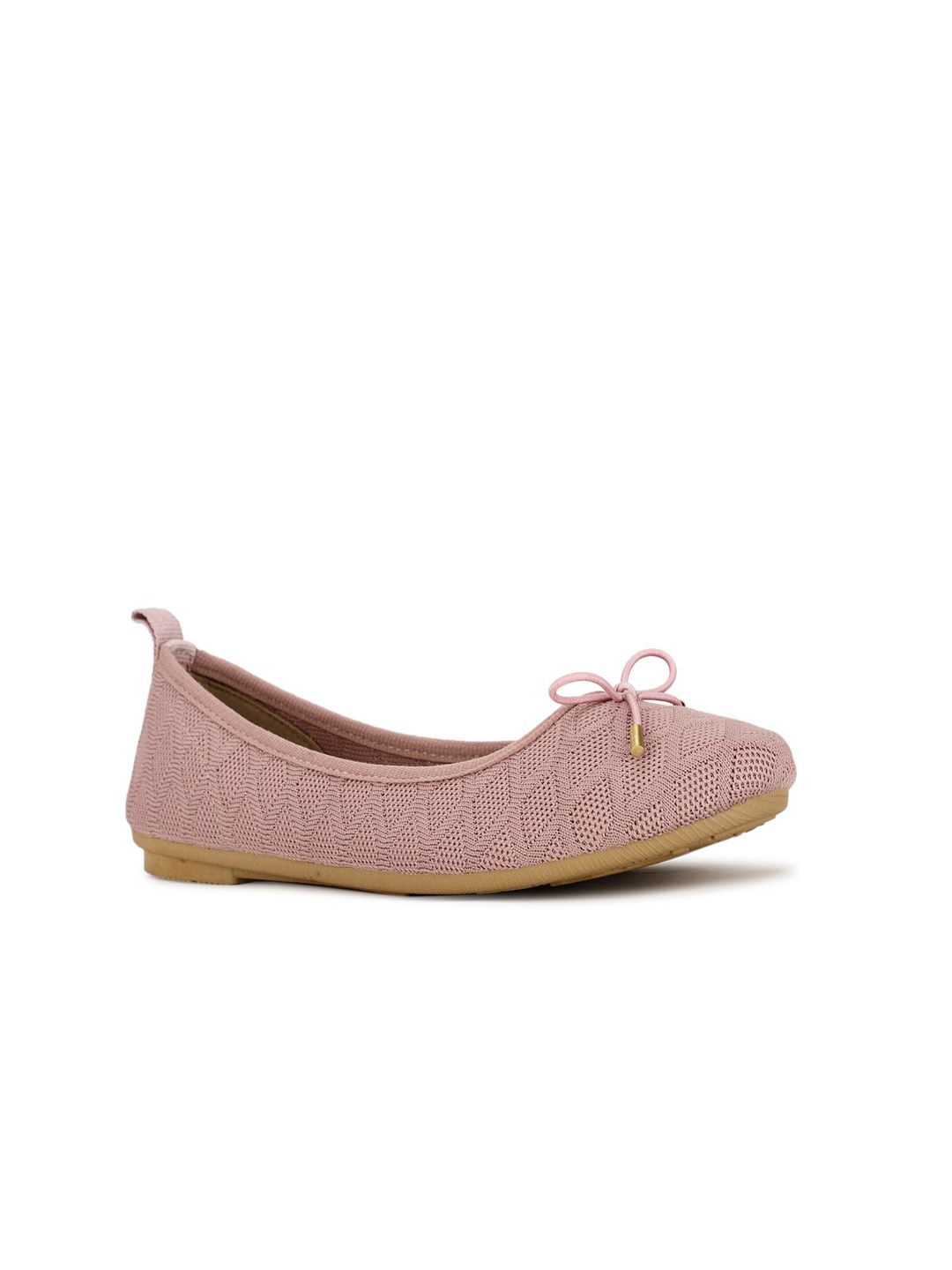 Bata Anson Textured Bow Detail Ballerinas