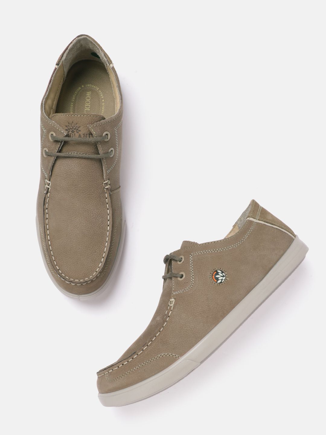 Woodland Woodland Men Textured Everyday Nubuck Derbys