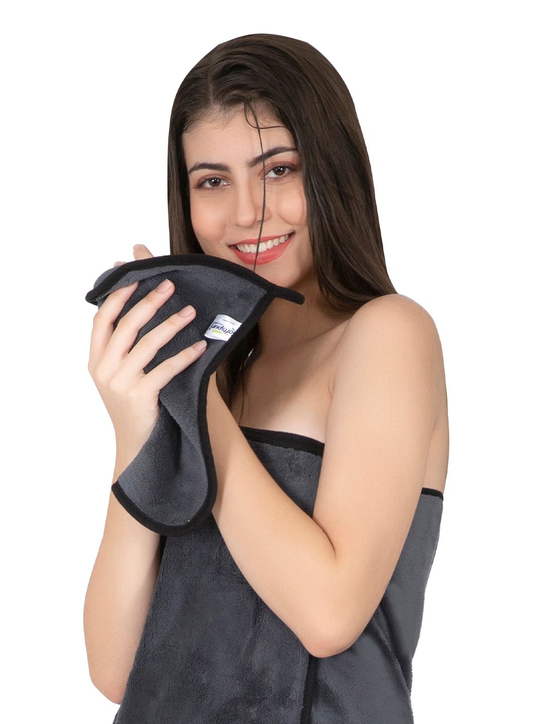 Softspun Microfiber Grey 4 Pieces Microfiber 300 GSM Face Towels