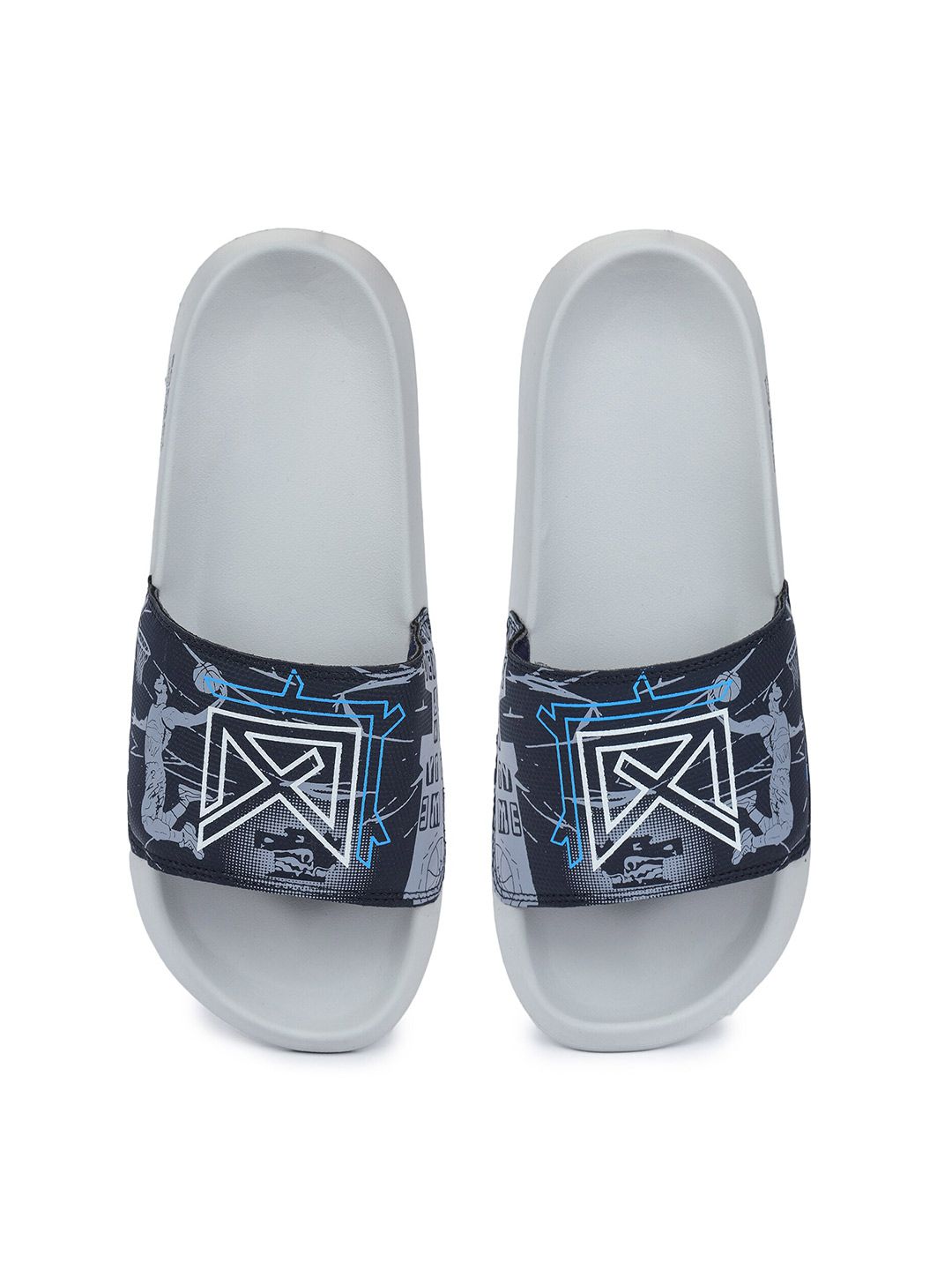 ABROS Men Printed Rubber Sliders