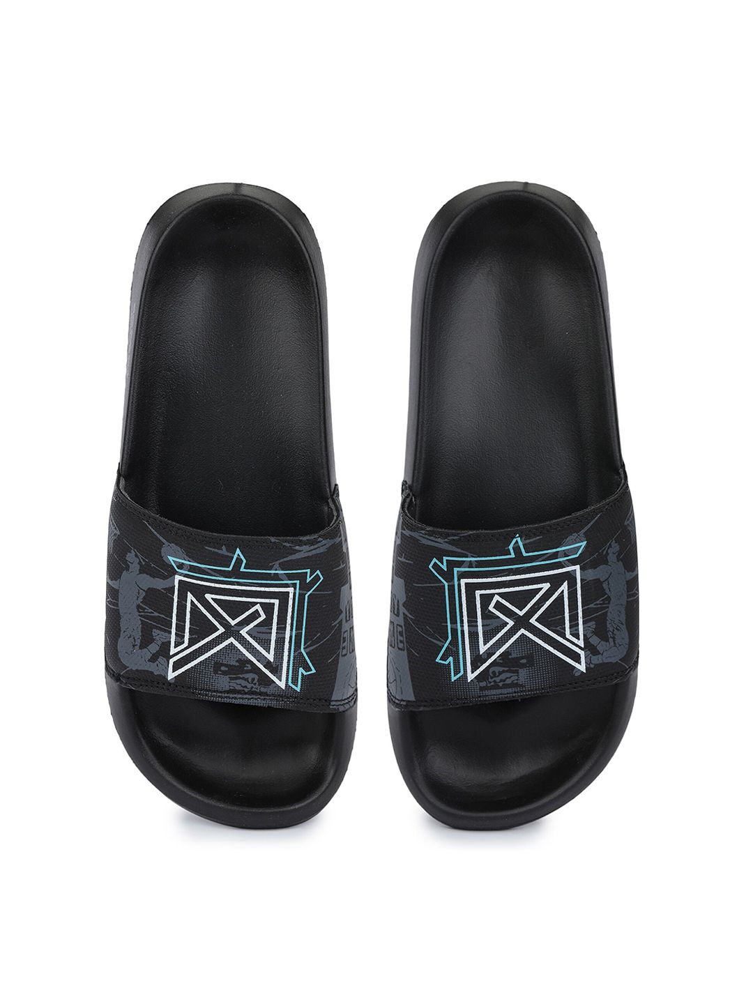 ABROS Men Printed Rubber Sliders