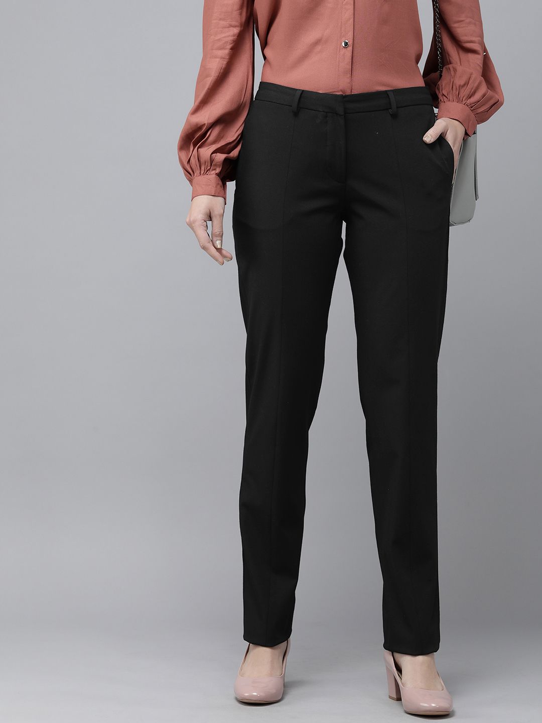 Van Heusen Woman Mid-Rise Formal Trousers Price in India