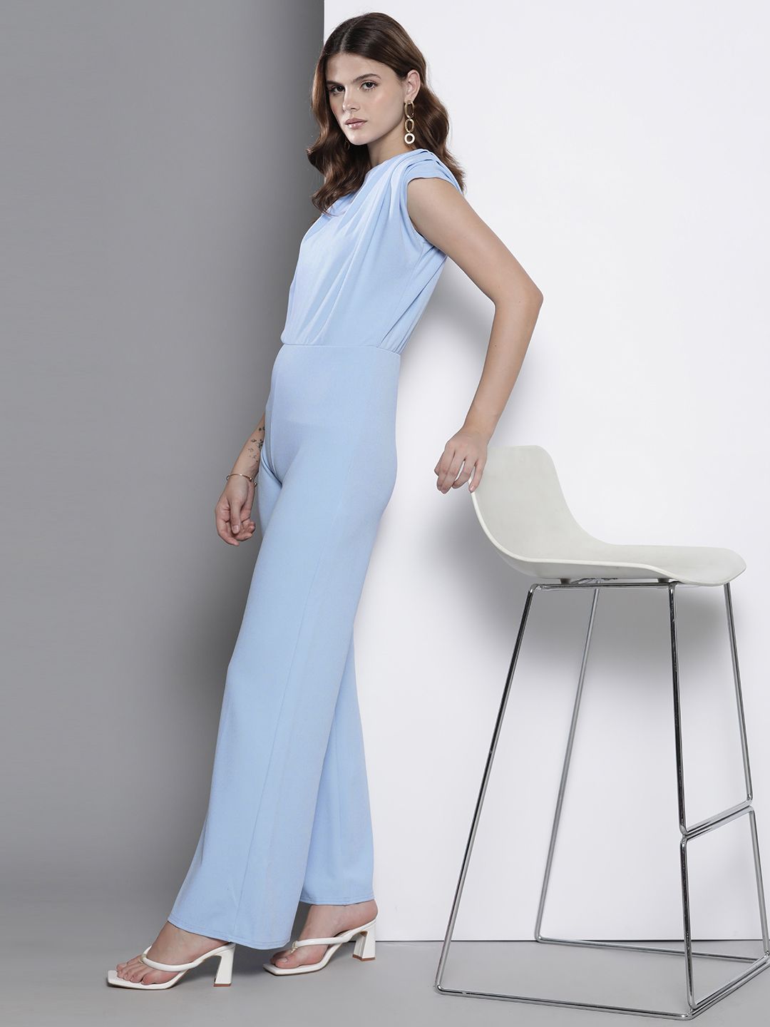 Boohoo Extended Sleeves Wide Leg Jumpsuit Price in India