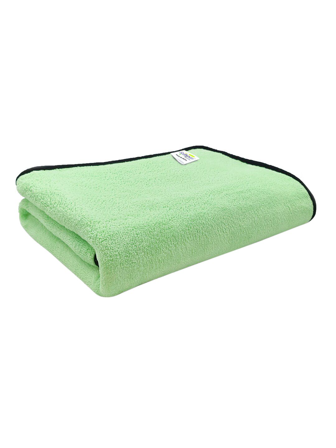 Softspun Microfiber Green Anti-Bacterial 300 GSM Reversible Bath Towel