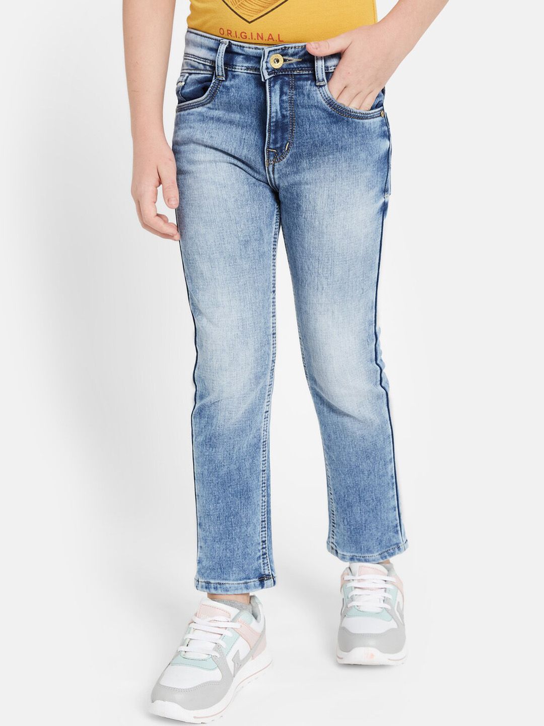 Octave Boys Clean Look Heavy Fade Cotton Stretchable Jeans