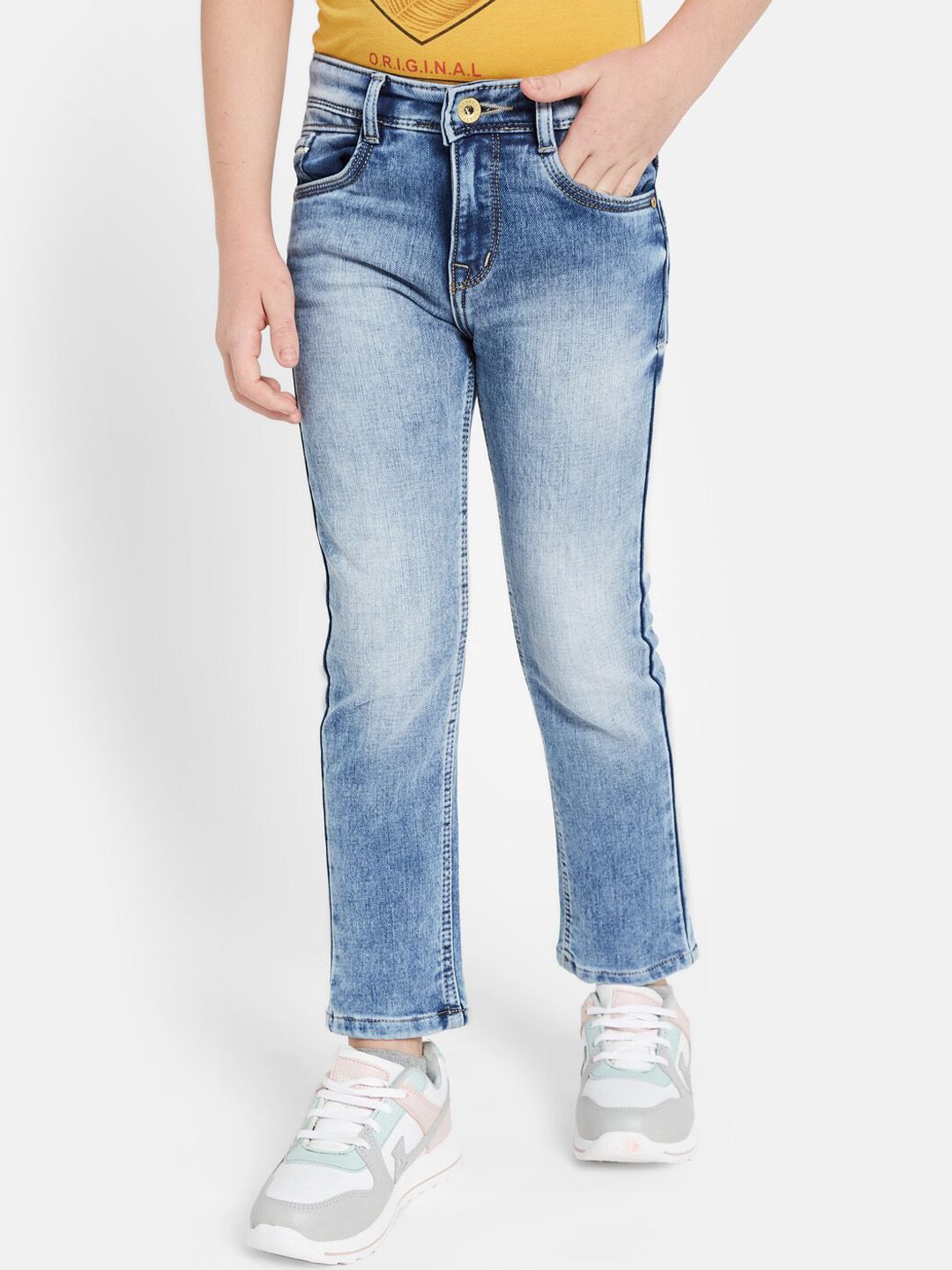 Octave Boys Clean Look Heavy Fade Cotton Stretchable Jeans