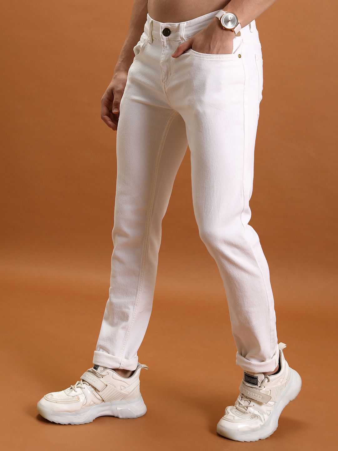 hollister mens white jeans