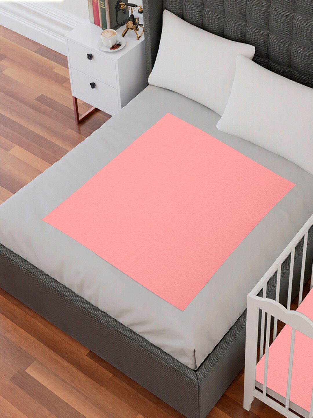 AVI Pink Cotton Breathable Mattress Protector deal from myntra
