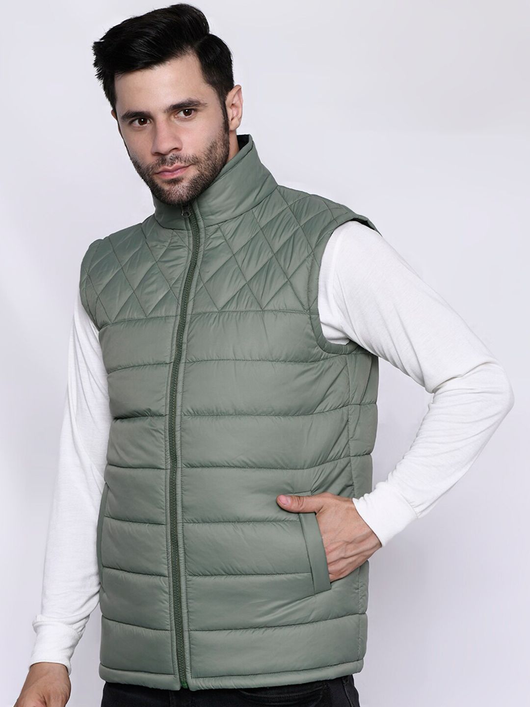 Buy CL SPORT Mock Collar Reversible Sleeveless Puffer Jacket