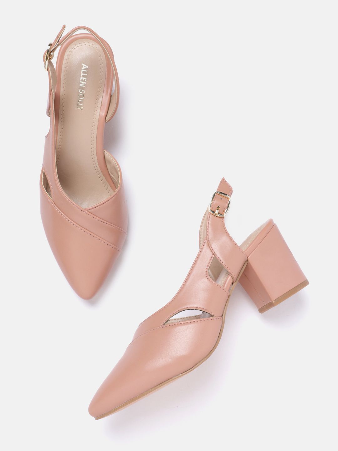 Allen Solly Pointed Toe Block Pumps