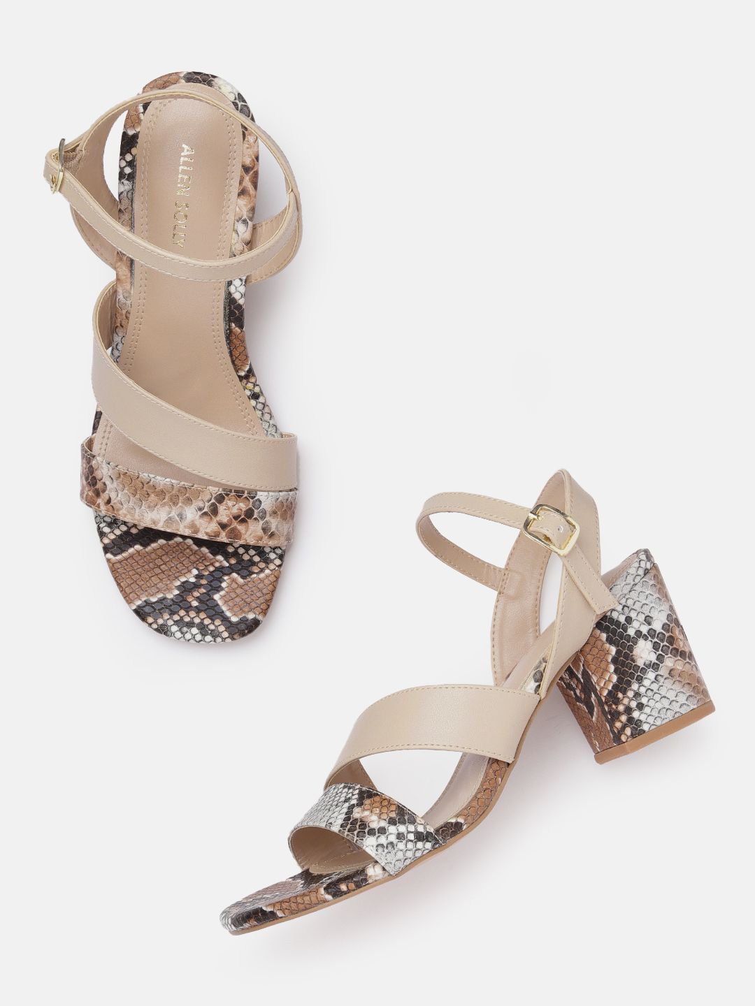 Allen Solly Snake Skin Textured Block Heel