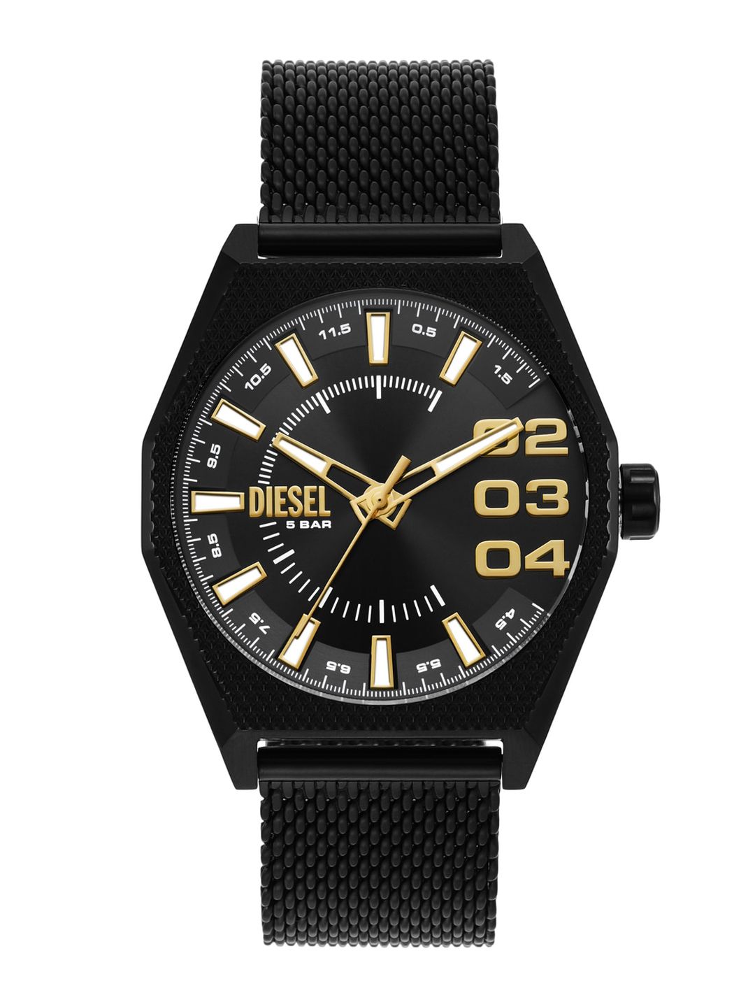 Buy DIESEL Scraper Men Dial & Leather Straps Analogue Watch