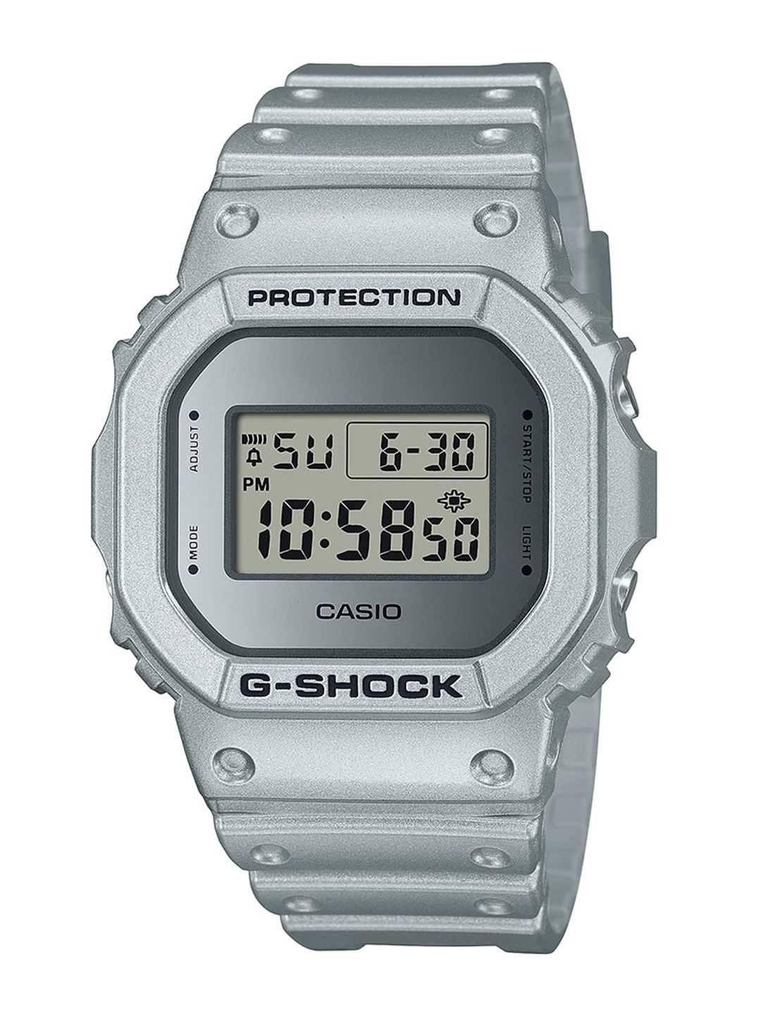 Buy CASIO Men G-Shock DW-5600FF-8DR Silver Digital Dial Silver