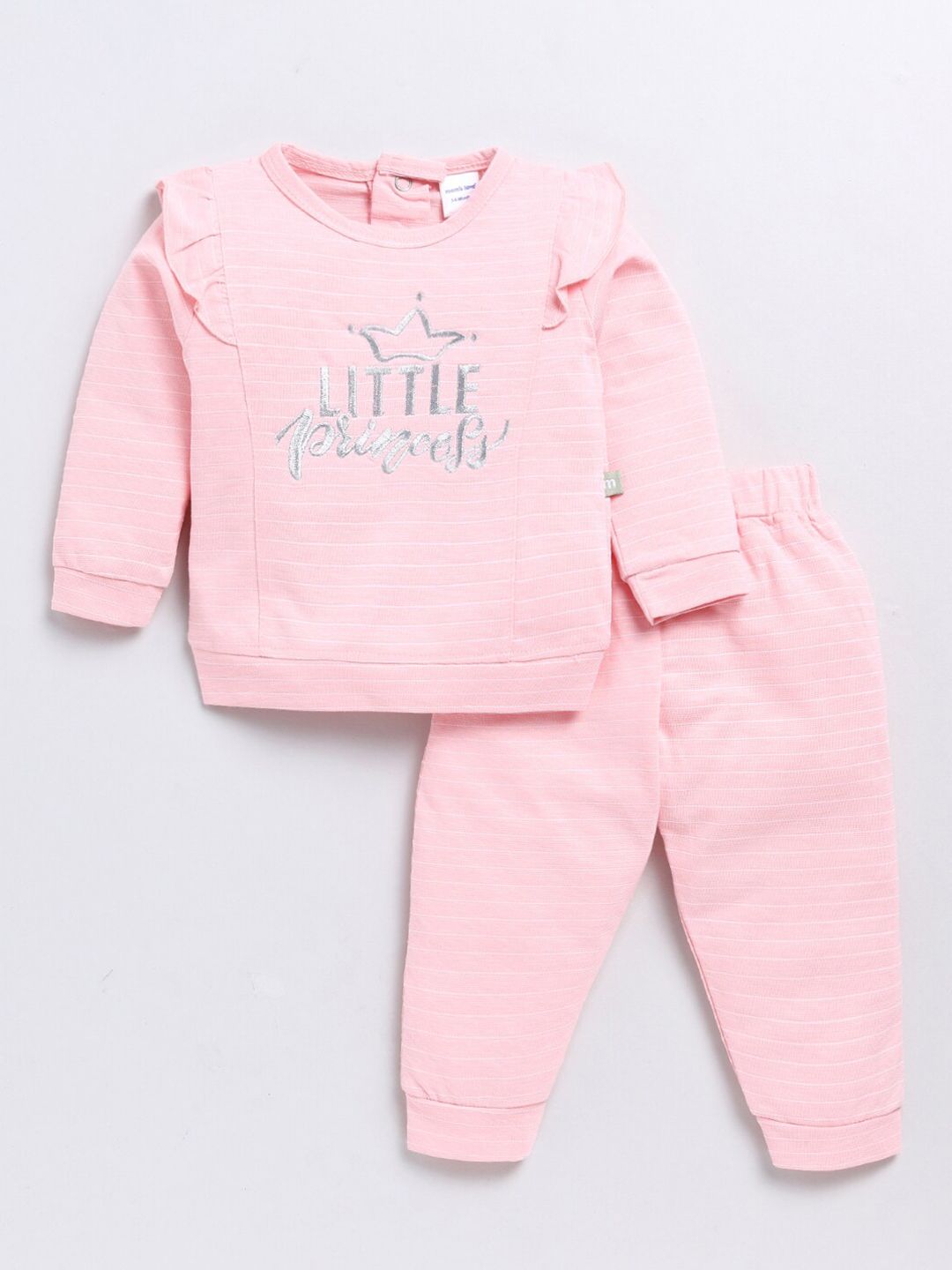 Moms Love Infant Girls Embroidered Top with Trouser