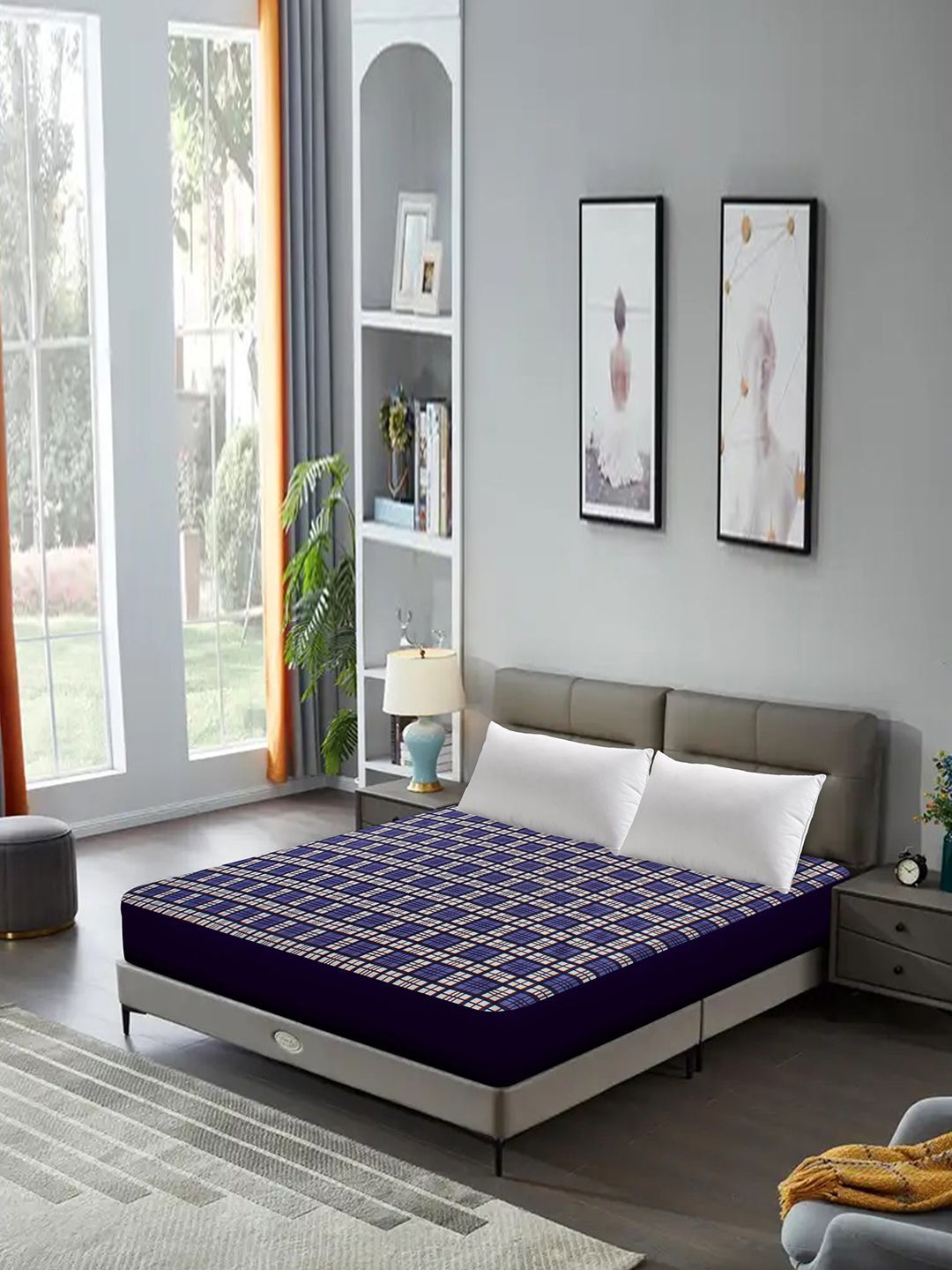 DREAM CARE Purple Quilted Breathable Water Resistant Queen Bed Mattress Protector