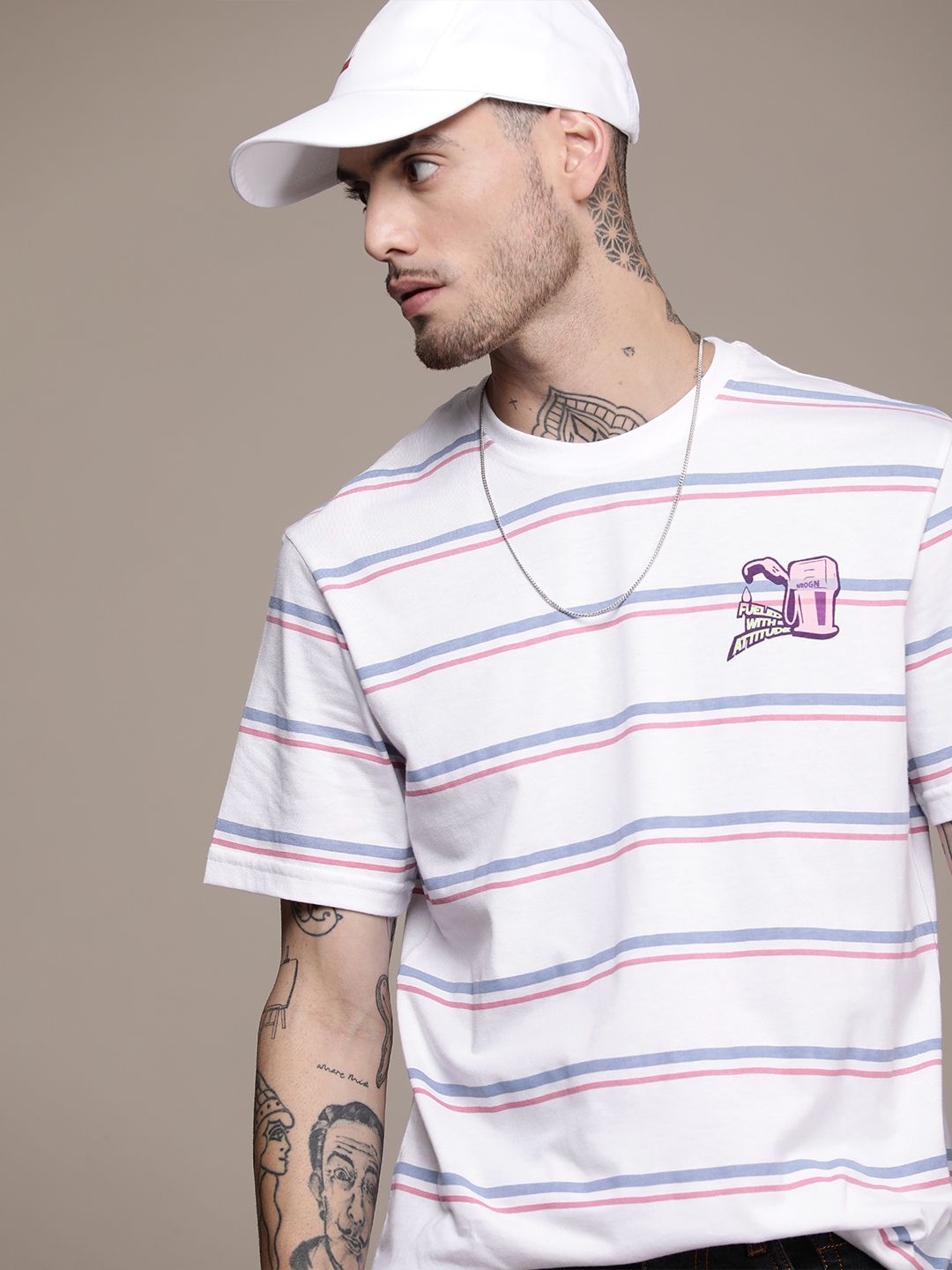WROGN Striped Cotton T-shirt