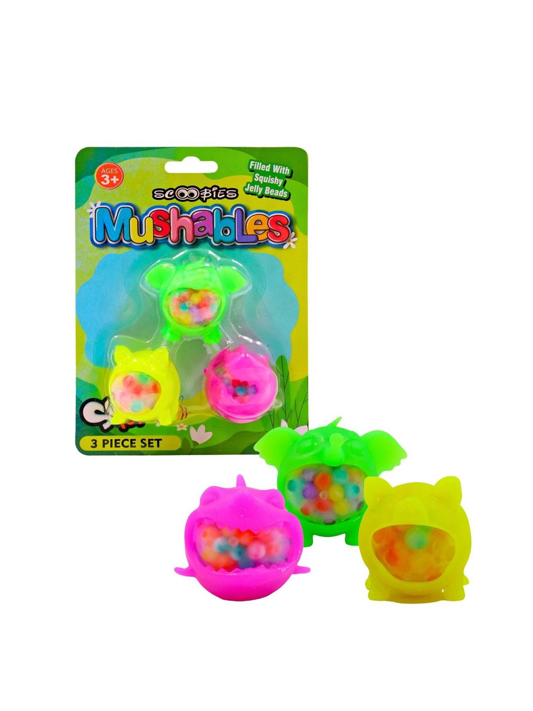 SCOOBIES Giant Mushy Animals Elephant + Shark & Pig Sensory Fidget Toys