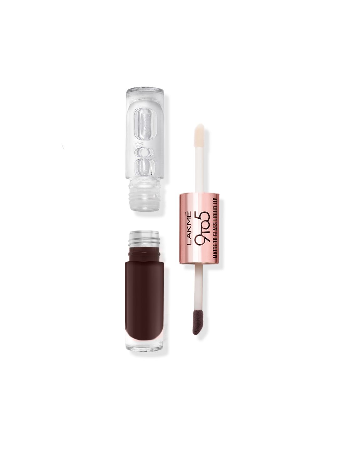 Lakme 9to5 Matte To Glass Transfer-Proof Liquid Lip Color 7.6ml - Brown Sugar MB02