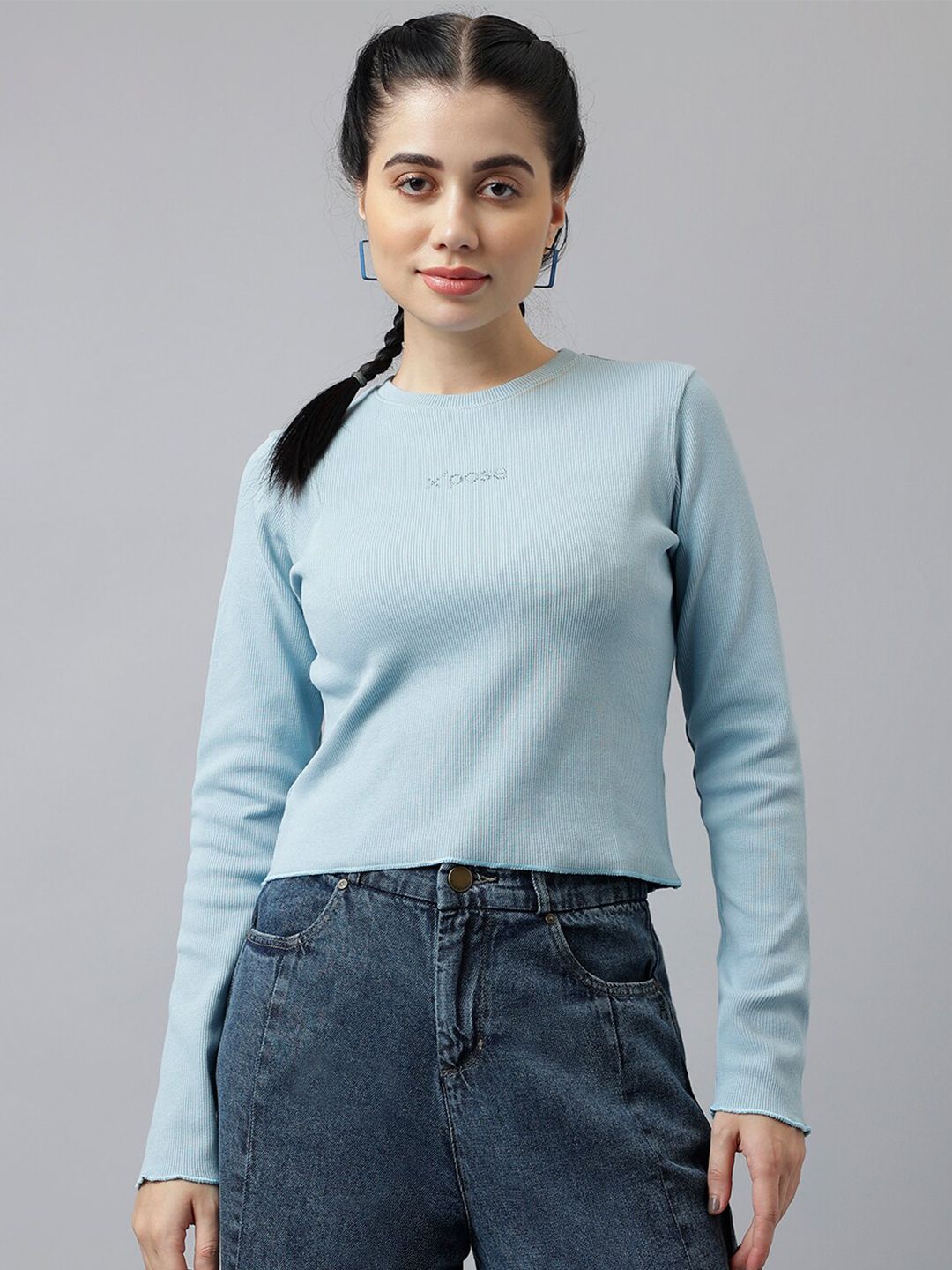 Xpose Round Neck Long Sleeves Top Price in India