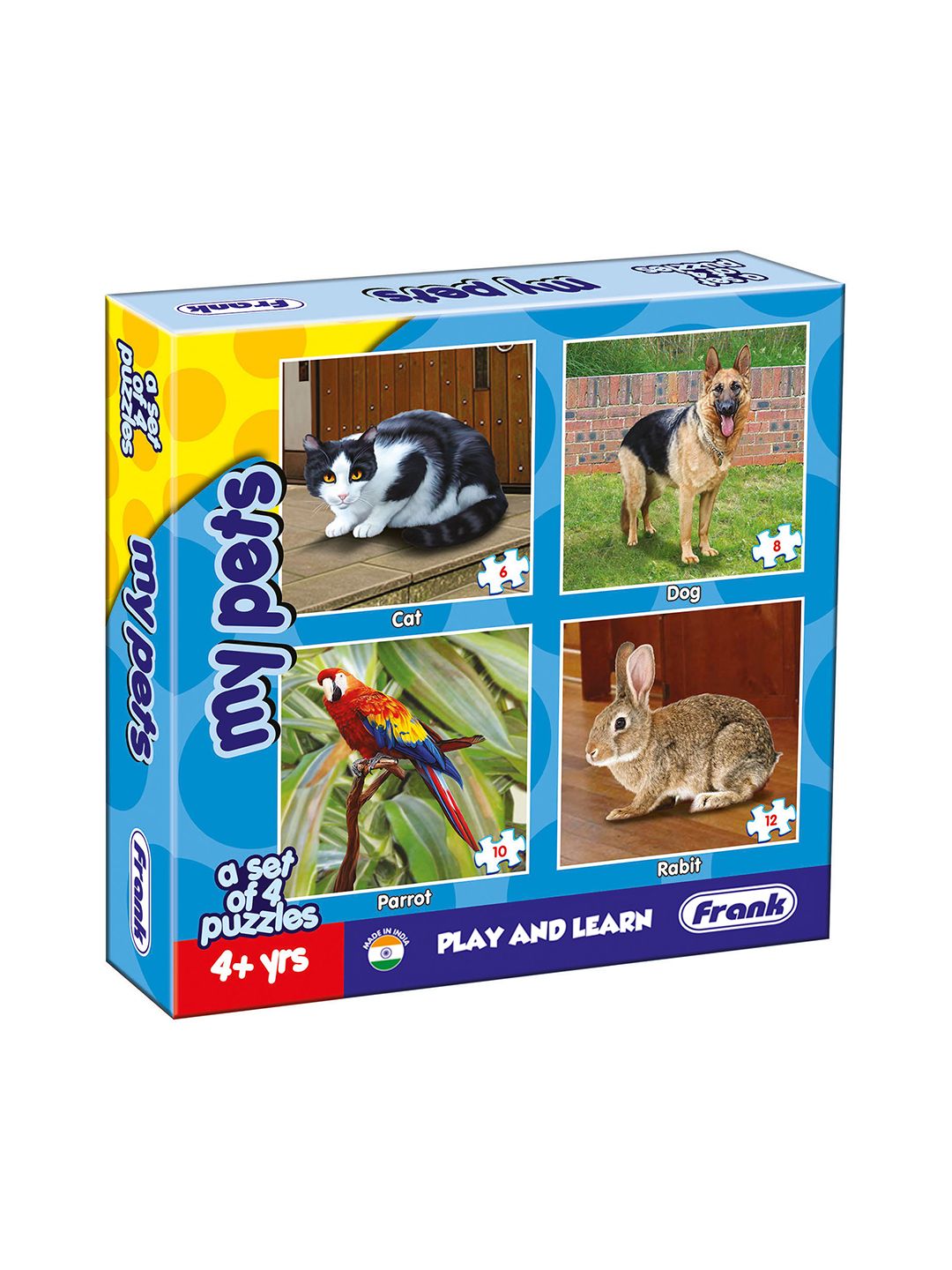 Frank Multicoloured Set of 4 My Pets Puzzles - 6, 8, 10 & 12 Pieces